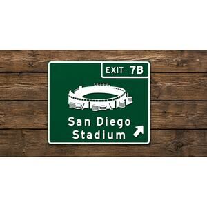 San Diego Stadium Exit Road Sign California Baseball Football Chargers Padres